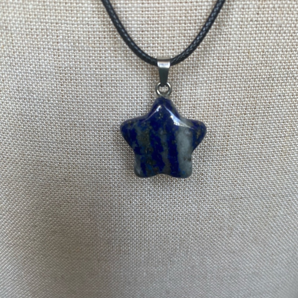 Lapis Lazuli Star Pendant Necklace - Picture 5 of 5